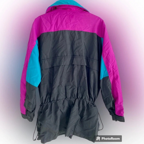 VINTAGE Columbia Vibrant  Colourful Long Jacket Size M - Picture 2 of 12